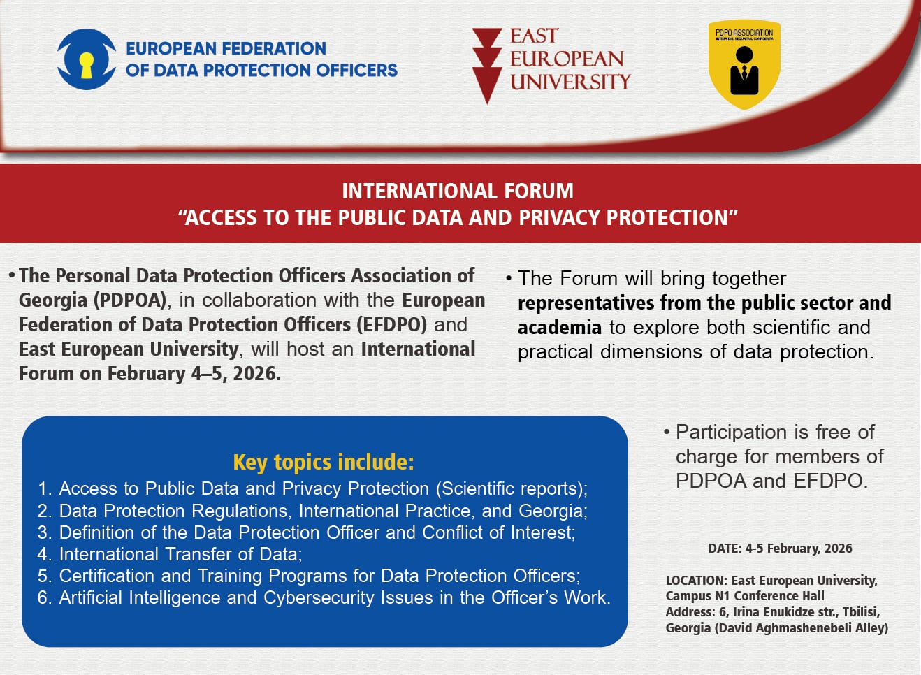 საჯარო ინფორმაციის ხელმისაწვდომობა და პერსონალური მონაცემების დაცვა